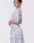 Celine Dress 37" (Light Blue Flower) - Dress - Yakira Bella