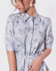 Celine Dress 37" (Light Blue Flower) - Dress - Yakira Bella