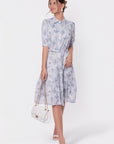 Celine Dress 42" (Light Blue Flower) - Dress - Yakira Bella