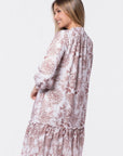 Clio Dress 37" (Beige White) - Dress - Yakira Bella