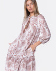 Clio Dress 37" (Beige White) - Dress - Yakira Bella