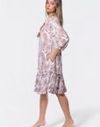 Clio Dress 40" (Beige White) - Dress - Yakira Bella