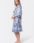 Clio Dress 40" (Blue White) - Dress - Yakira Bella