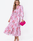 Connie Dress (Pink Flower) - Dress - Yakira Bella