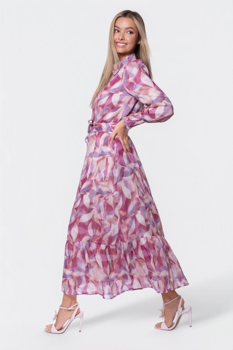 Connie Dress (Purple Pattern)  Yakira Bella