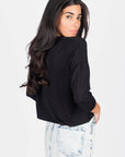 Cropped Tee (Jet Black) - Top - Yakira Bella