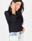 Cropped Tee (Jet Black) - Top - Yakira Bella