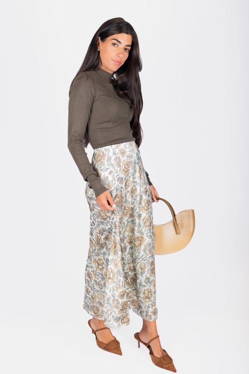 Dakota Skirt (Beige/Khaki) - Skirt - Yakira Bella