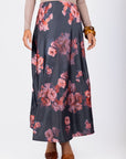 Dakota Skirt (Black Flower) - Skirt - Yakira Bella