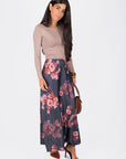 Dakota Skirt (Black Flower) - Skirt - Yakira Bella