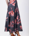 Dakota Skirt (Black Flower) - Skirt - Yakira Bella