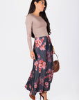 Dakota Skirt (Black Flower) - Skirt - Yakira Bella