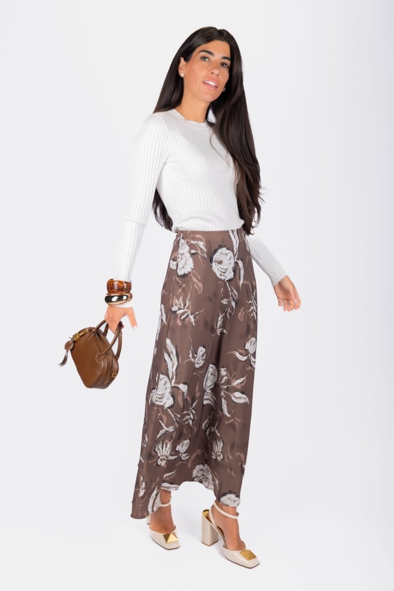 Dakota Skirt (Brown) - Skirt - Yakira Bella