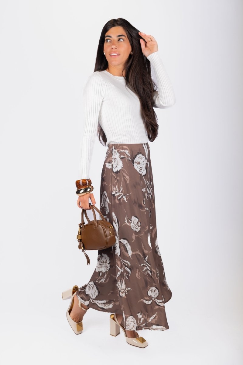 Dakota Skirt (Brown) - Skirt - Yakira Bella