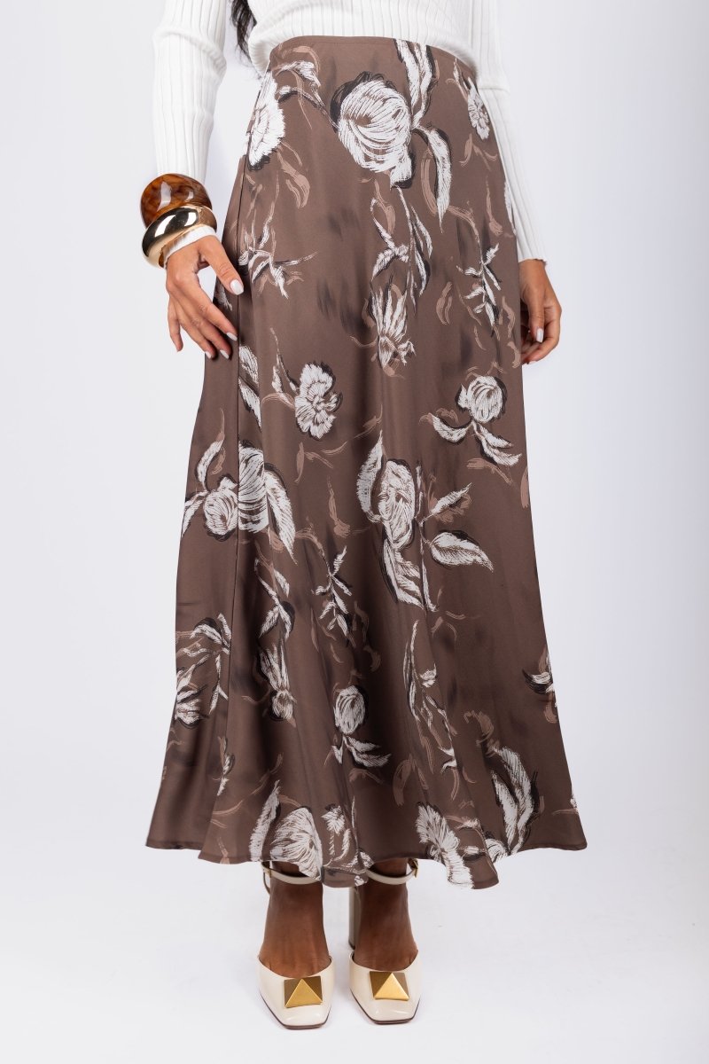 Dakota Skirt (Brown) - Skirt - Yakira Bella