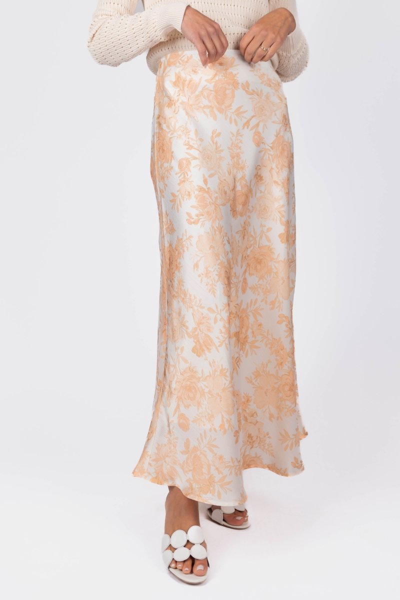 DAKOTA SKIRT (IVORY/PEACH) - Skirt - Yakira Bella