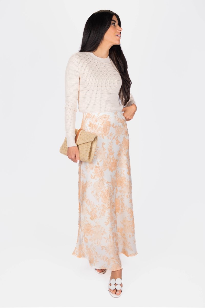 DAKOTA SKIRT (IVORY/PEACH) - Skirt - Yakira Bella