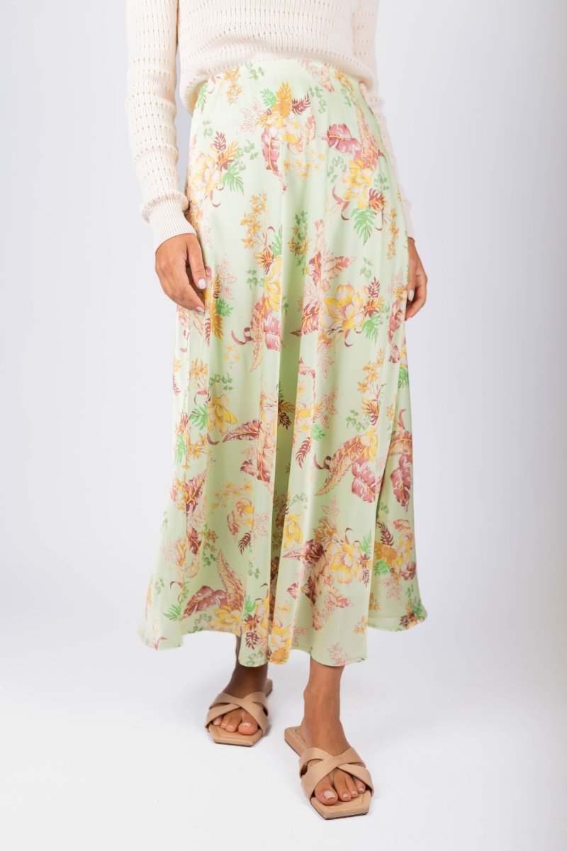 Dakota Skirt (Light Green Ground) - Skirt - Yakira Bella