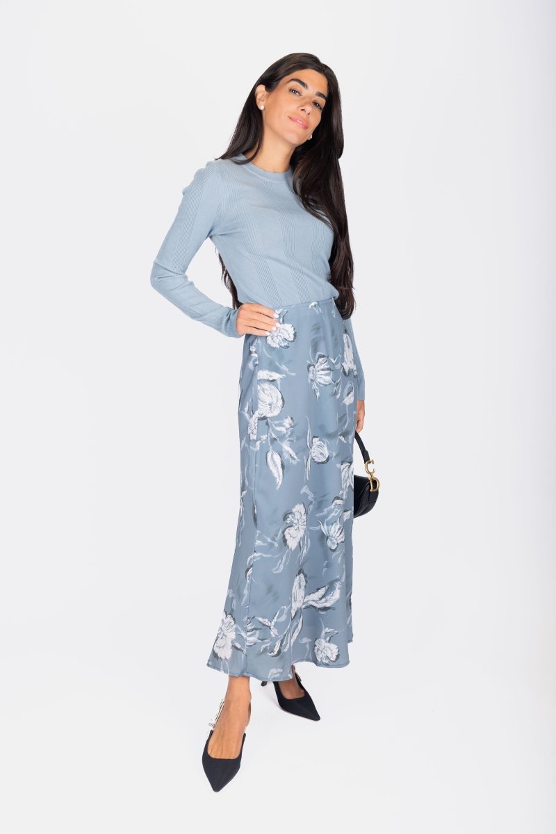 Dakota Skirt (Stone Blue) - Skirt - Yakira Bella