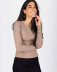 Dina Top (Mocha) - Top - Yakira Bella