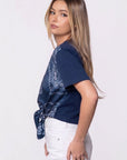 Edie Top (Navy/Navy Pattern) - Top - Yakira Bella