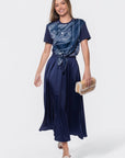 Edie Top (Navy/Navy Pattern) - Top - Yakira Bella