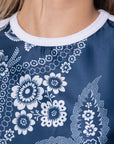 Edie Top (White/Navy Pattern) - Top - Yakira Bella