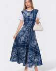 Edie Top (White/Navy Pattern) - Top - Yakira Bella