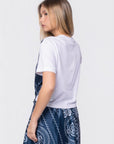 Edie Top (White/Navy Pattern) - Top - Yakira Bella
