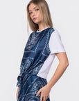 Edie Top (White/Navy Pattern) - Top - Yakira Bella
