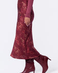 Elenia Skirt (Burgundy Pattern) - Skirt - Yakira Bella