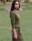 Elenia Skirt (Dark Green Pattern) - Skirt - Yakira Bella