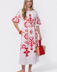 Erica Dress (White/Red) - Dress - Yakira Bella