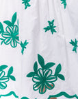 Estelle Dress (White Green) - Dress - Yakira Bella