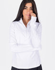 EXCEL HALF ZIP (WHITE) - Top - Yakira Bella
