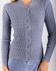 Fiora Cardigan (Blue Grey) - Top - Yakira Bella