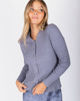 Fiora Cardigan (Blue Grey) - Top - Yakira Bella