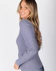 Fiora Cardigan (Blue Grey) - Top - Yakira Bella