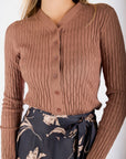 Fiora Cardigan (Brown) - Top - Yakira Bella