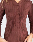 Fiora Cardigan (Dark Brown) - Top - Yakira Bella