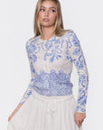 Gabrielle Cardigan (Blue Pattern) - Top - Yakira Bella