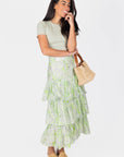 GIA SKIRT (GREEN FLOWER) - Skirt - Yakira Bella