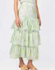 GIA SKIRT (GREEN FLOWER) - Skirt - Yakira Bella