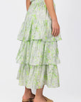 GIA SKIRT (GREEN FLOWER) - Skirt - Yakira Bella