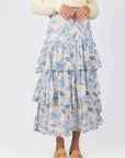 GIA SKIRT (IVORY/BLUE) - Skirt - Yakira Bella