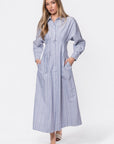 Gianna Dress (Blue Stripe) - Dress - Yakira Bella