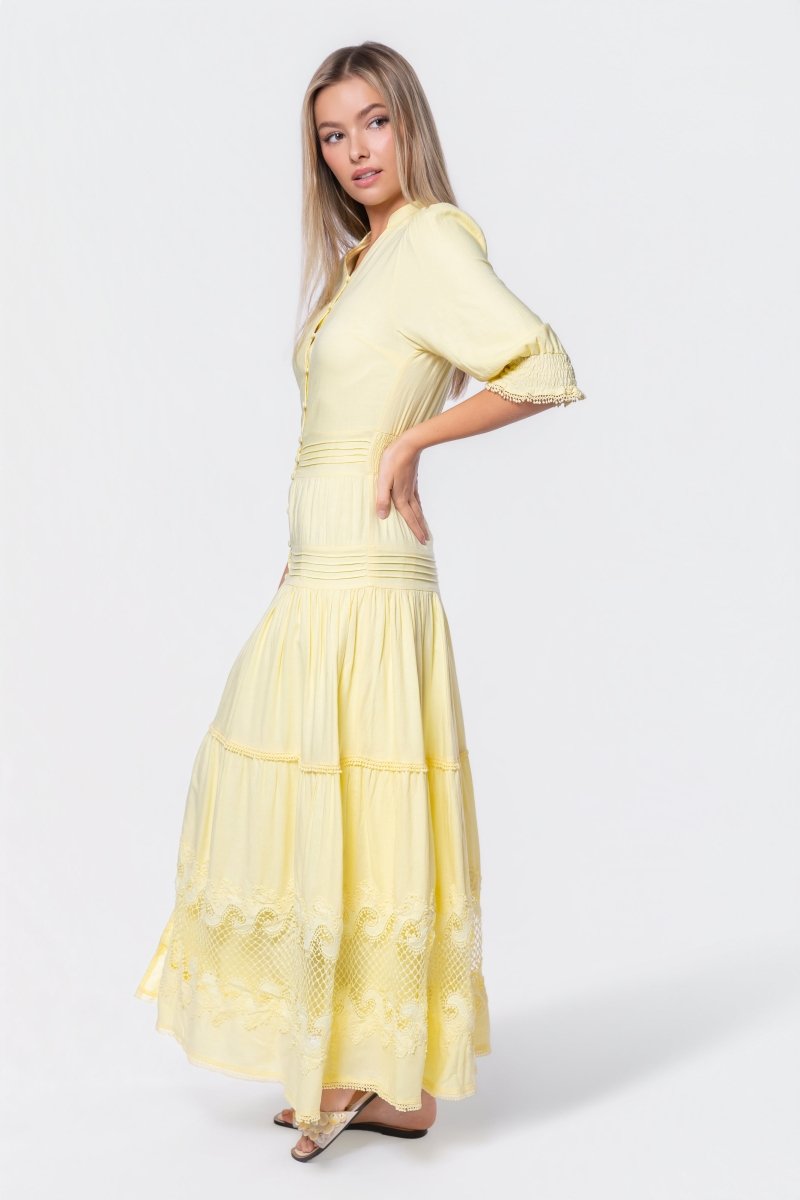 Hallie Dress (Light Yellow) – Yakira Bella