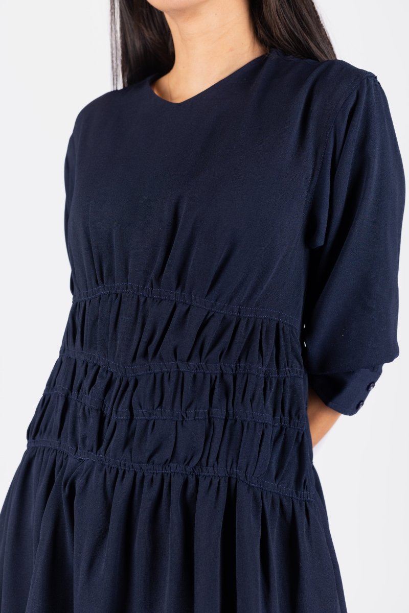 JAZLYN DRESS 36" (NAVY) - Dress - Yakira Bella