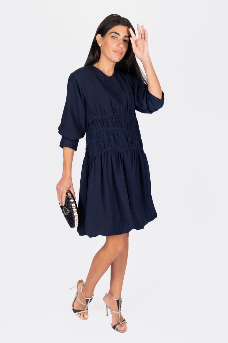 JAZLYN DRESS 36" (NAVY) - Dress - Yakira Bella