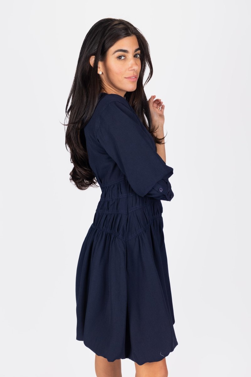 JAZLYN DRESS 36" (NAVY) - Dress - Yakira Bella